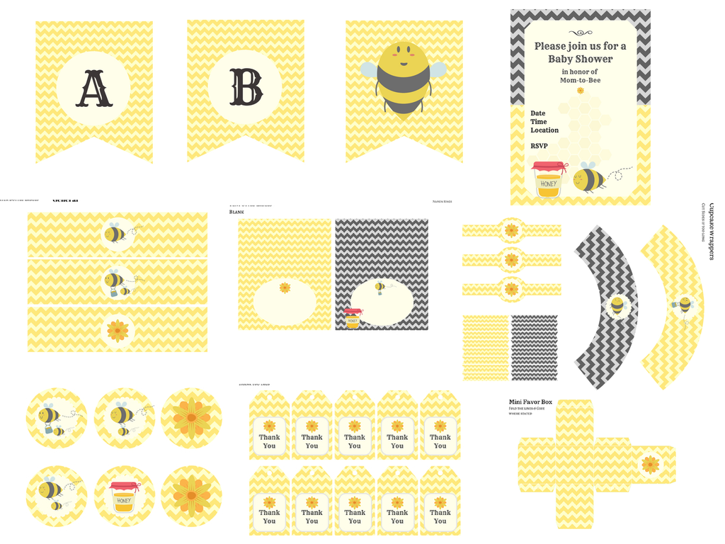 Bee Baby Shower Magical Printable