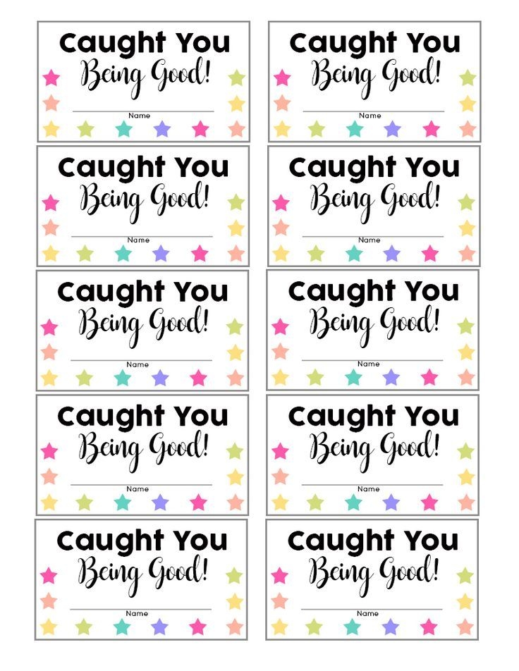 Behavior Cards Printable