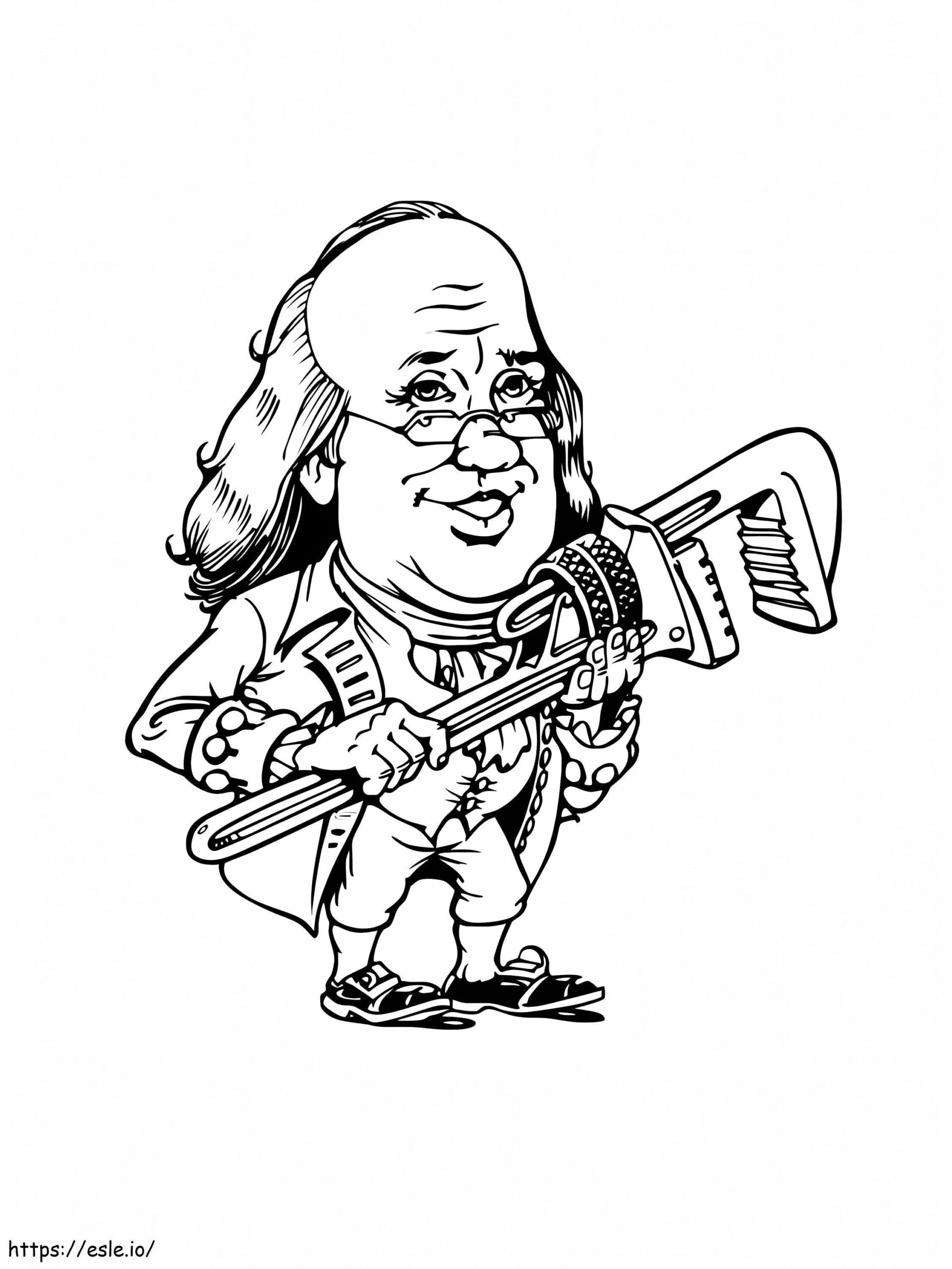 Benjamin Franklin Free Printable Coloring Page