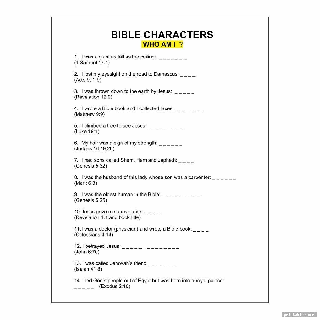 Bible Jeopardy Printable Gridgit