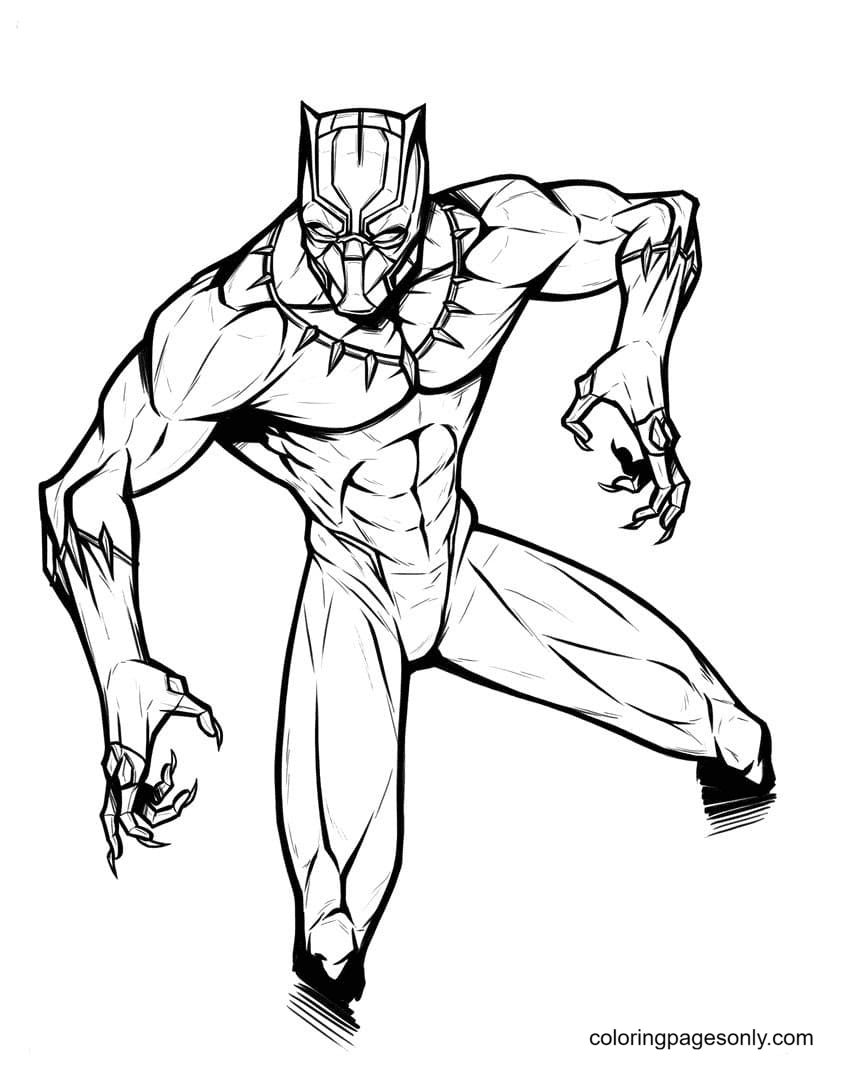 Black Panther Marvel Printable Coloring Page Free Printable Coloring