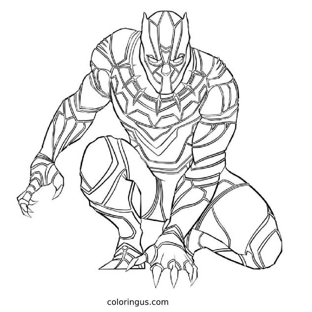 Black Panther Printable Coloring Page Free Printable PDF 