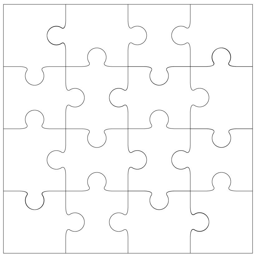 Blank 3 Piece Puzzle Template