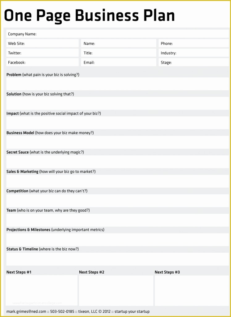 blank business plan template