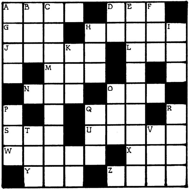 Blank Crossword Puzzle Template