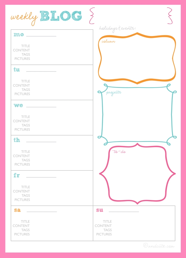 Blog Planning Template