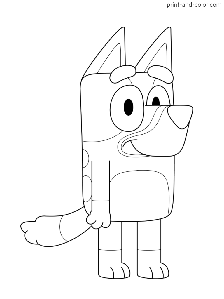 Bluey And Bingo Coloring Pages Printable Printable Sight Words List