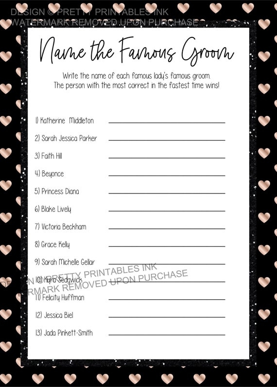 famous couples picture quiz printable