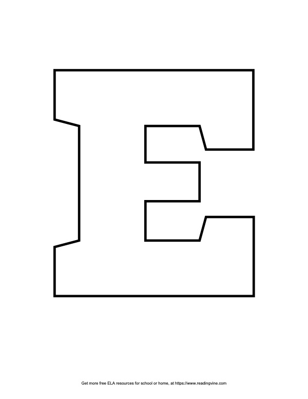 letter e printable activities