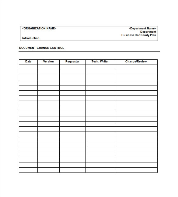 business continuity plan template word