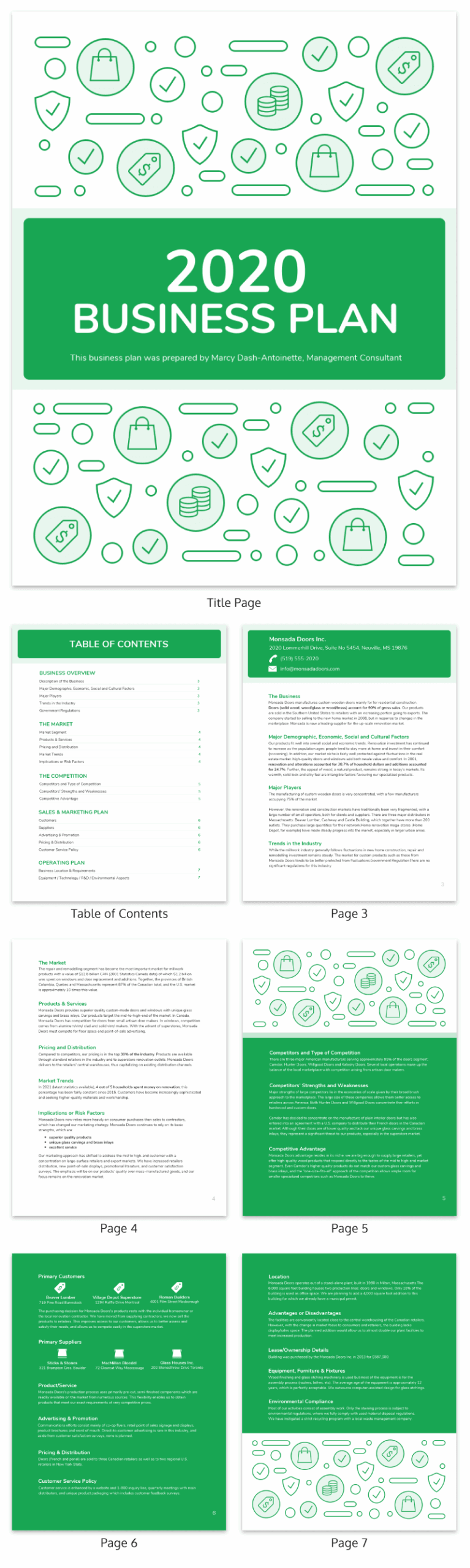 create business plan template