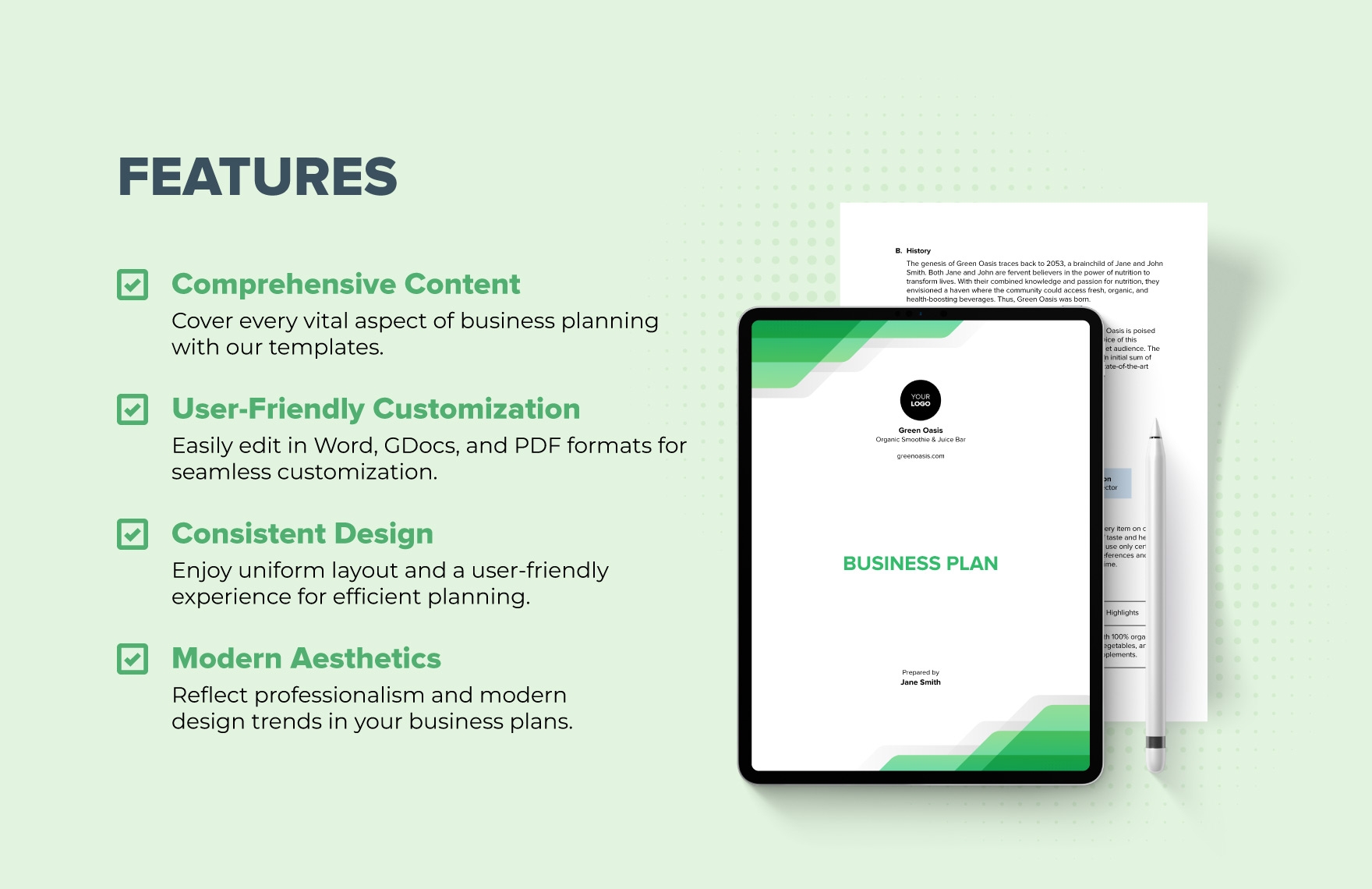 Business Plan Word Template In Word PDF Google Docs Download 