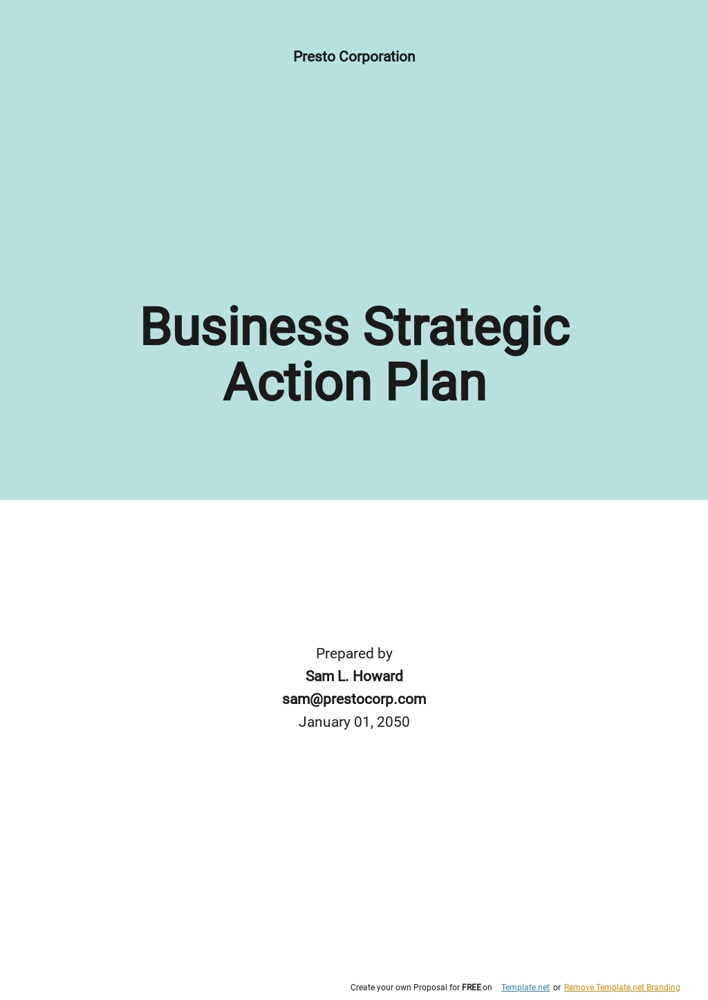 Business Strategic Action Plan Template Google Docs Word Apple