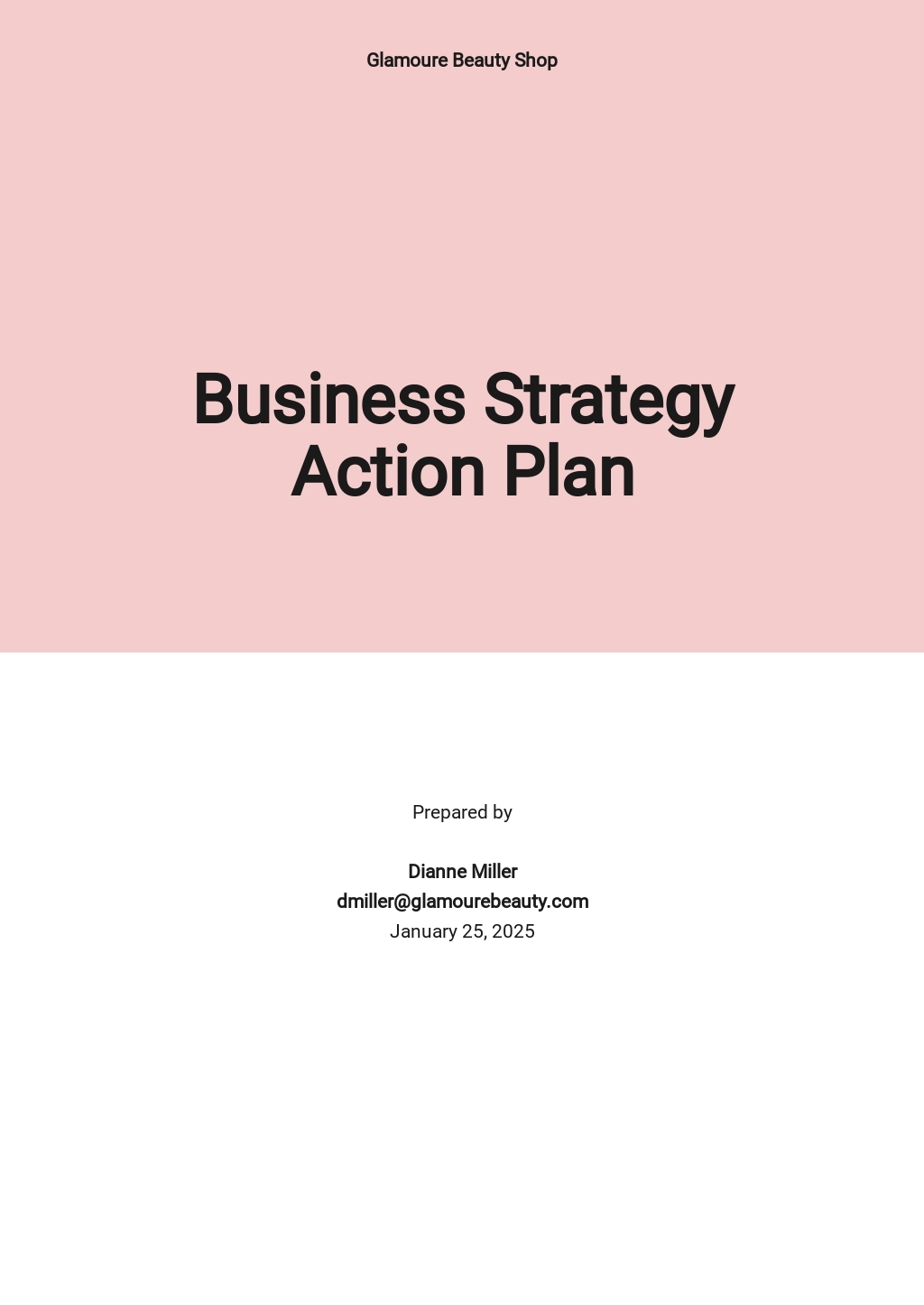 strategy and action plan template