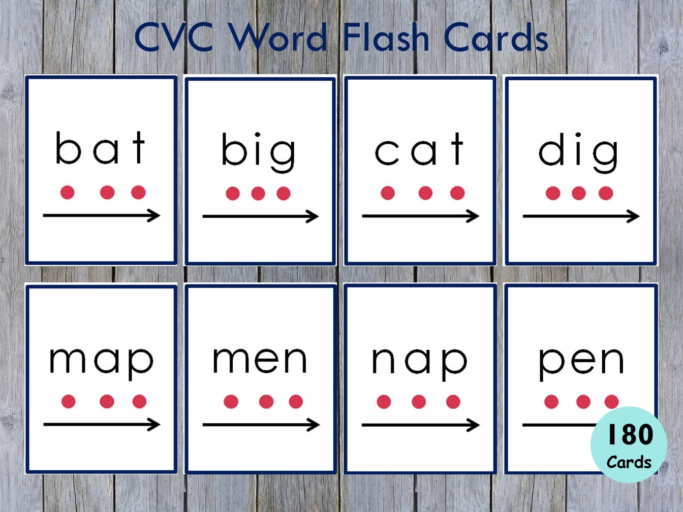 Buy CVC Words Flash Cards Printable CVC Flashcards Learn To 41 OFF