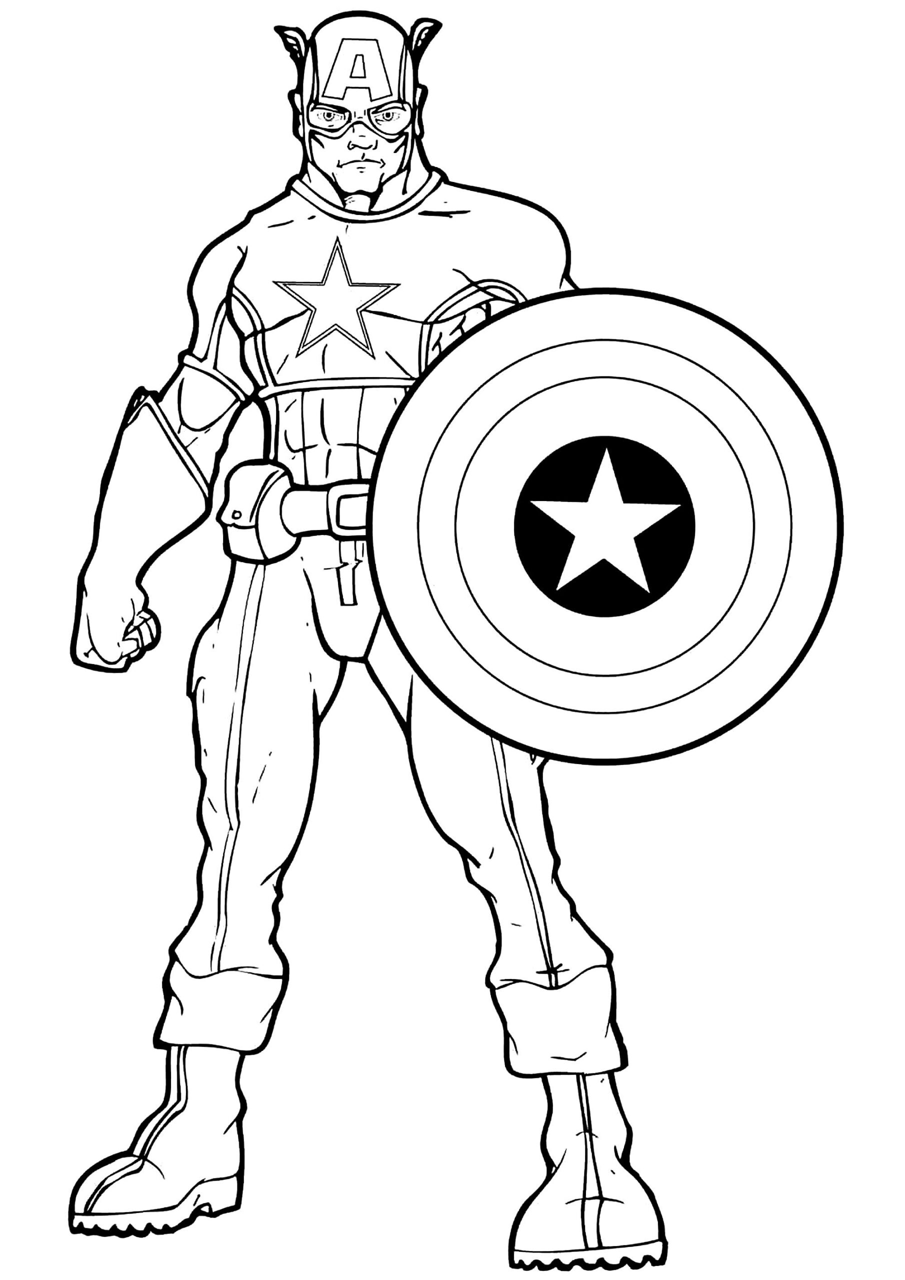 Captain America Printable Coloring Pages