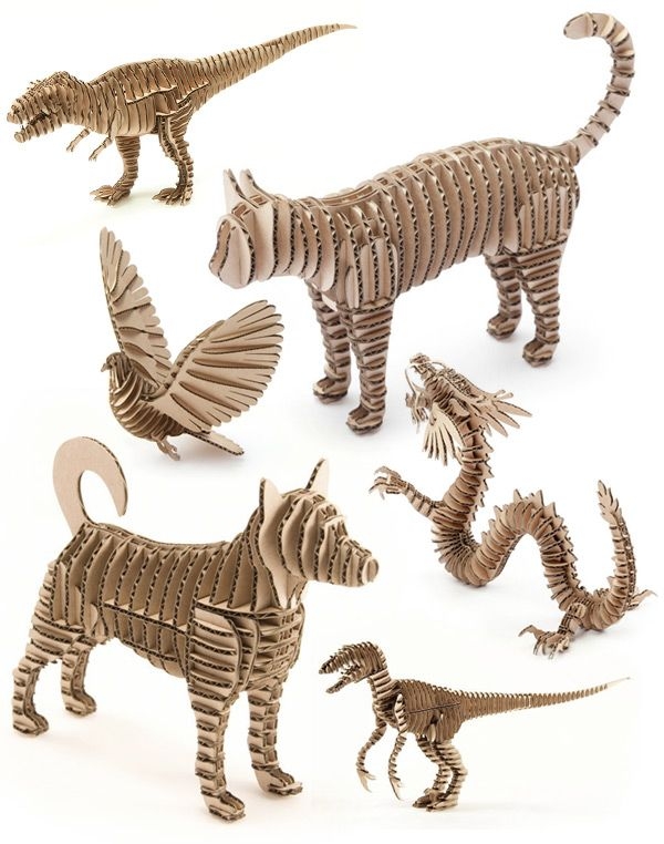 Cardboard 3D Puzzle Template Free