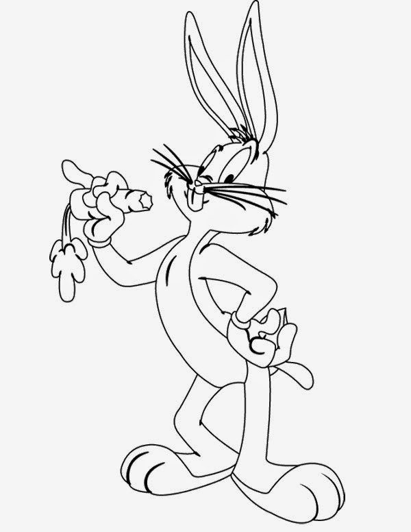 Cartoon Bugs Bunny Printable Coloring Pages