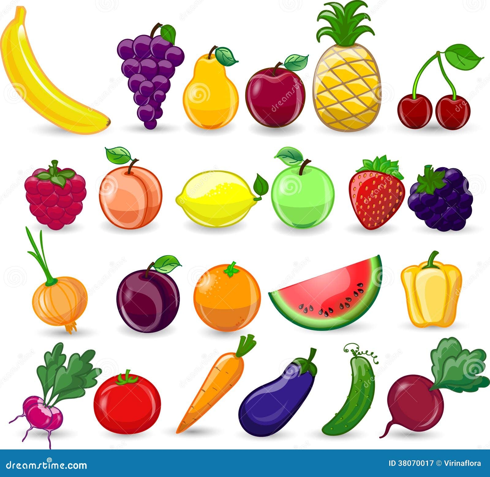 fruits and vegetables pictures cartoon