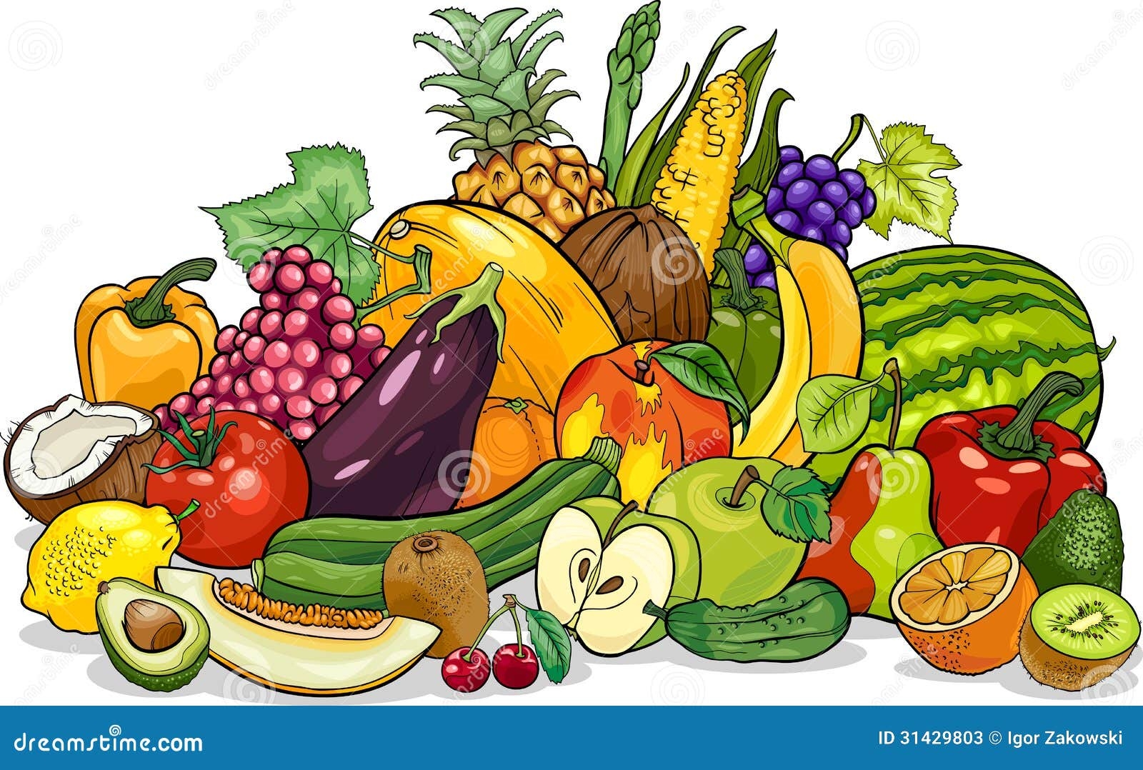 cartoon pictures fruit vegetables