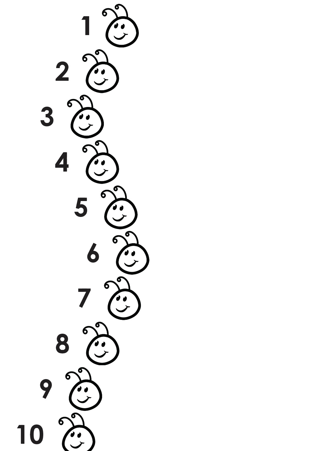 Caterpillar Counting Printable