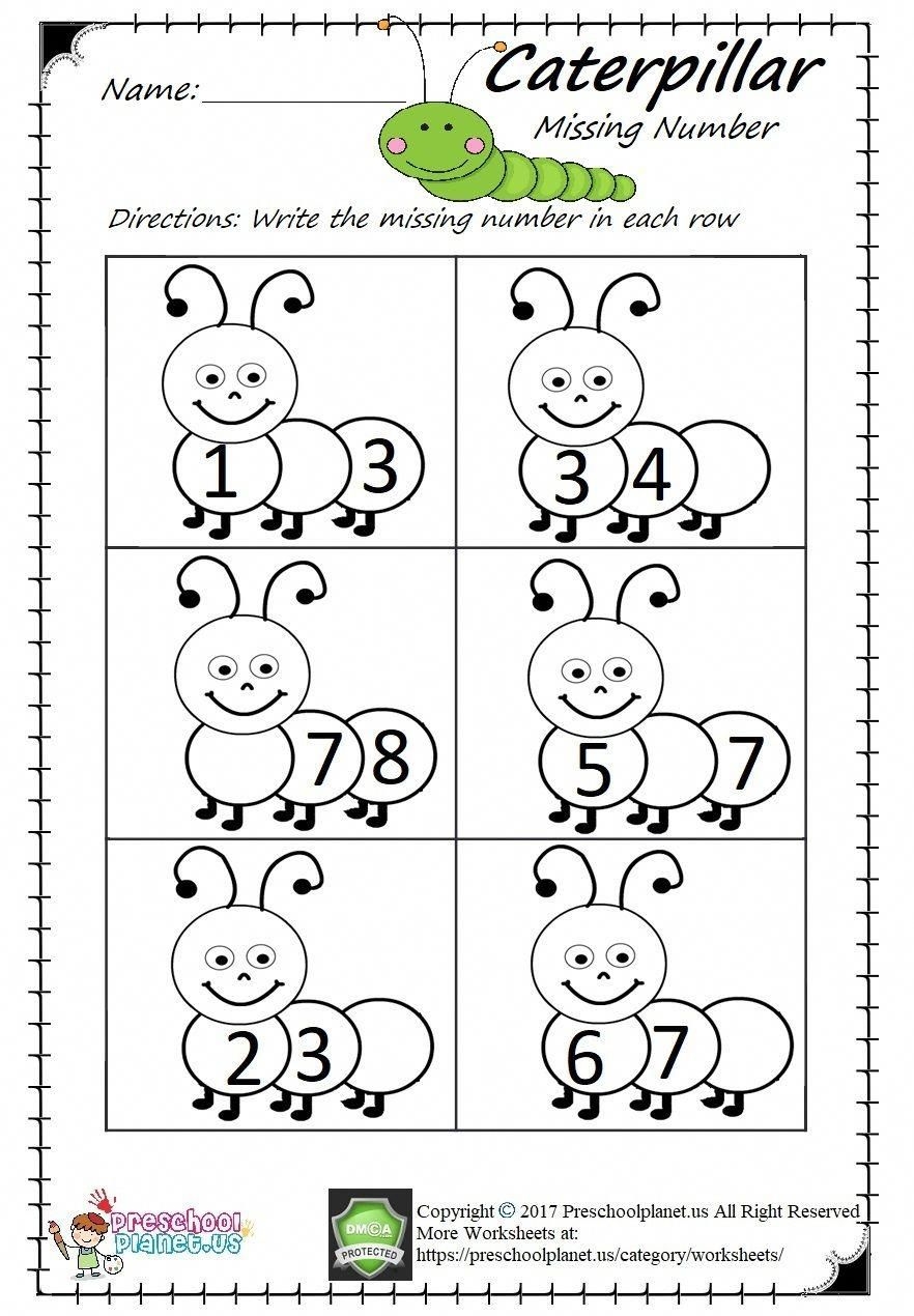 caterpillar counting activity printable