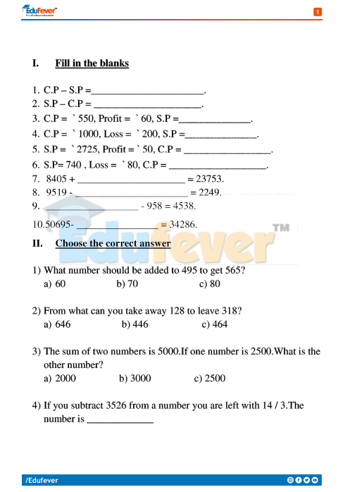 CBSE Class 5 Maths Activity Worksheets Worksheets Library