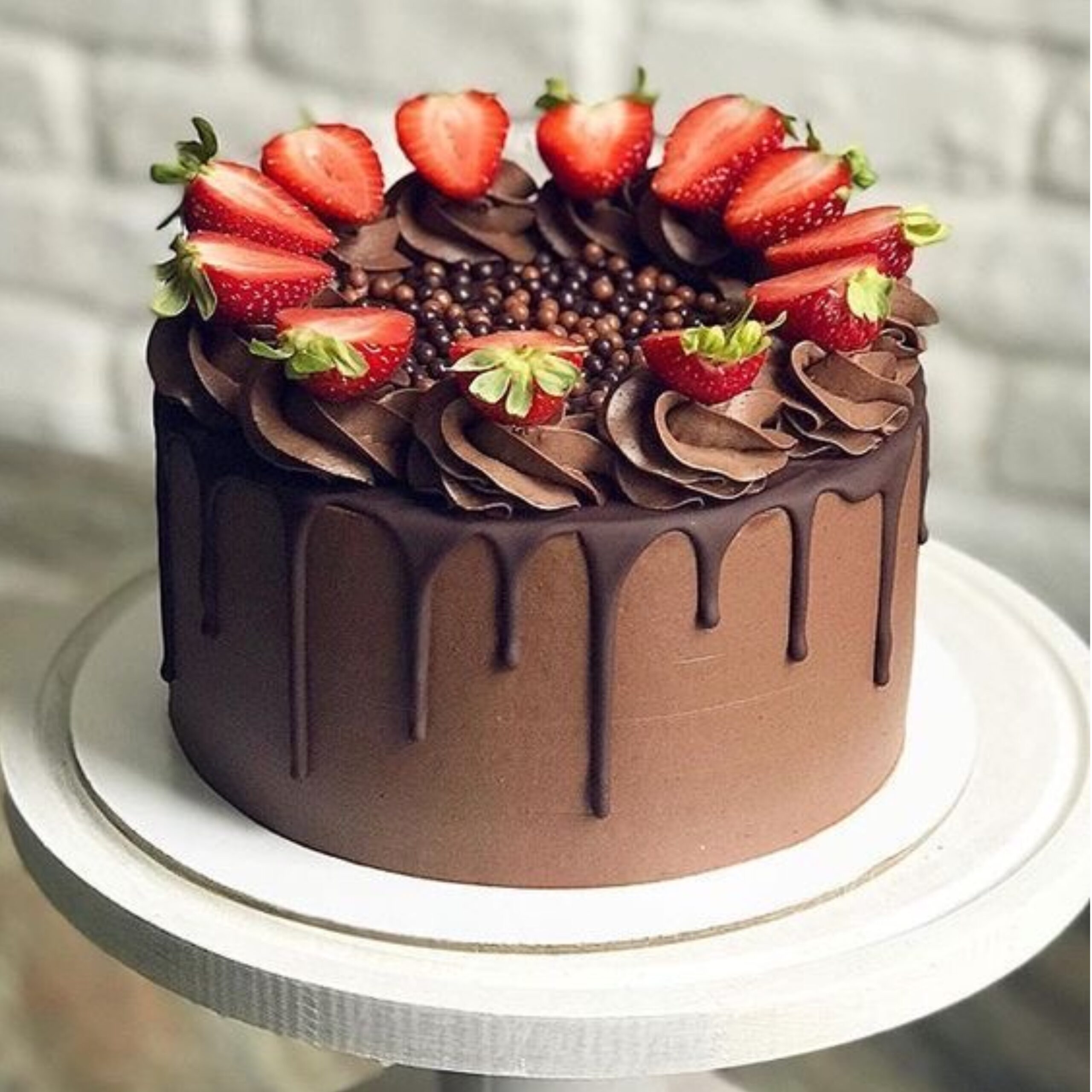 Chocolate Strawberries Fruit Cake Yummycake