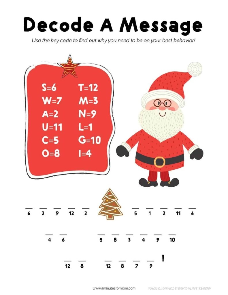 free christmas activities printable