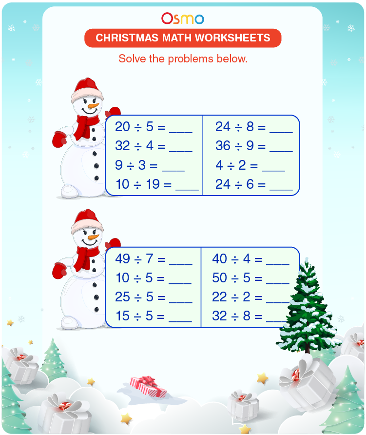 Christmas Math Activities Worksheets Library