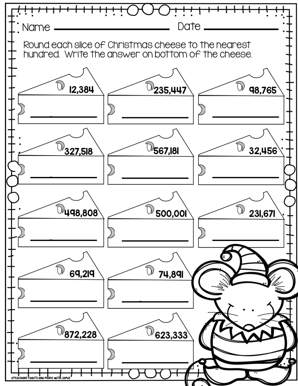 Christmas Math Printables Worksheets Library
