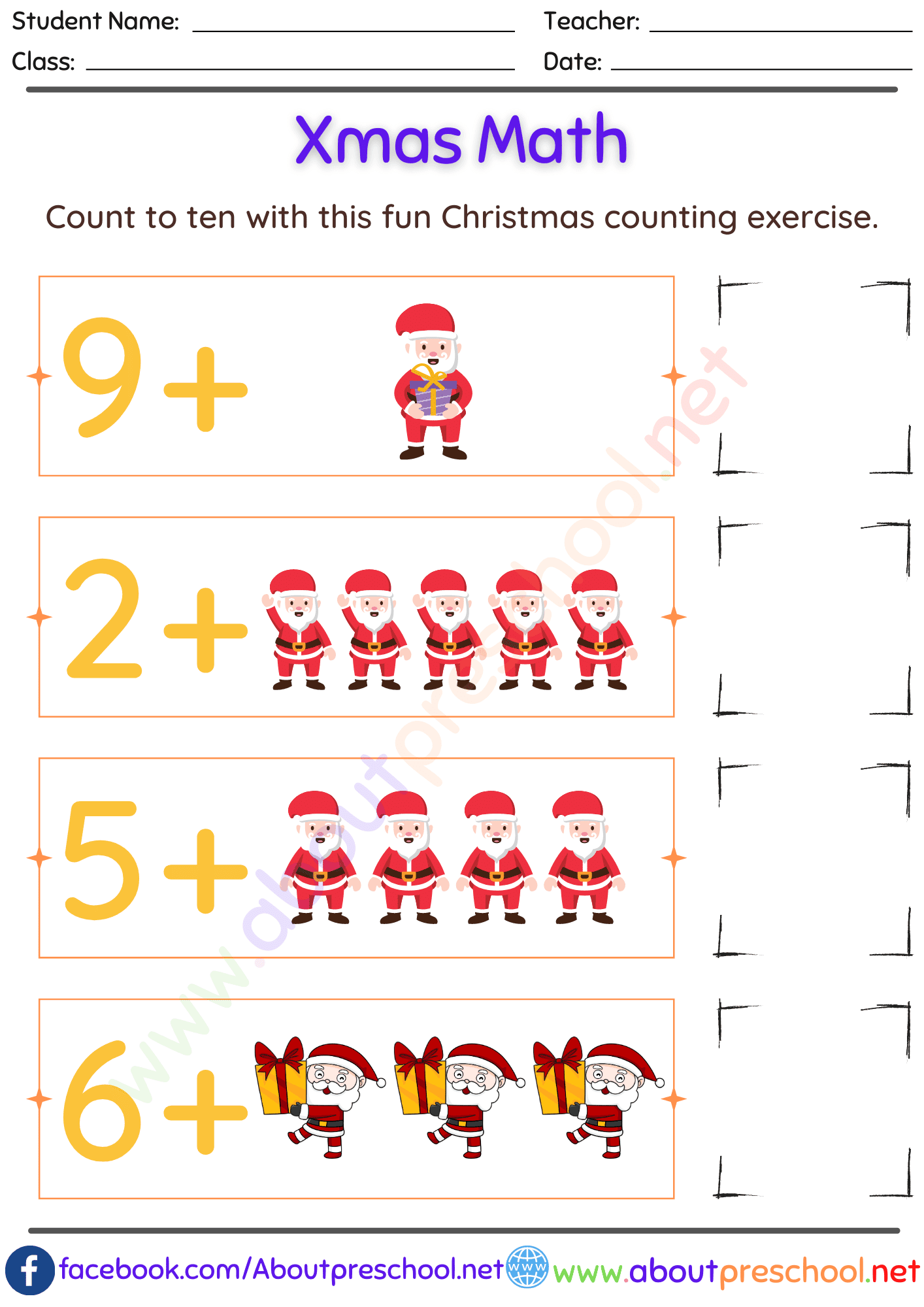 Christmas Math Worksheets 5 About Preschool