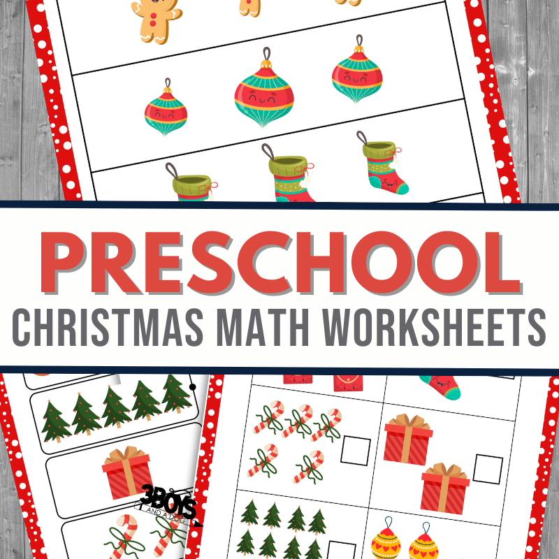 christmas preschool math worksheets