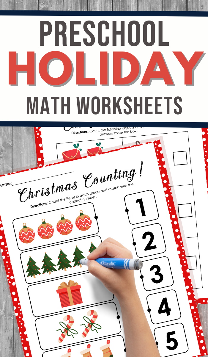 Christmas Preschool Math Worksheets 3 Boys And A Dog