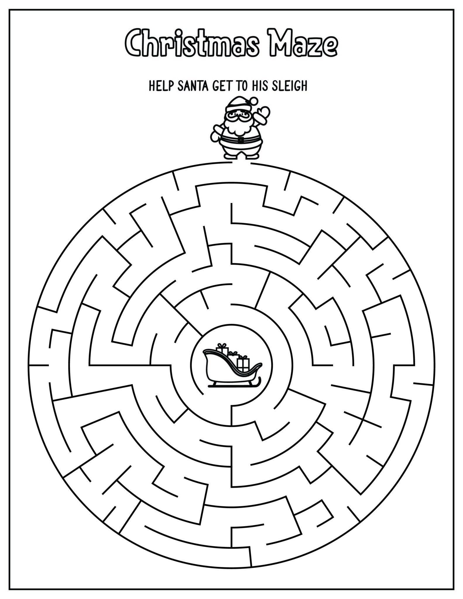 Christmas Printable Activity Sheets