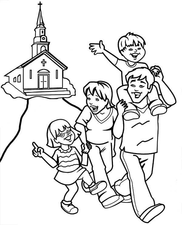Churches Coloring Pages Coloring Home