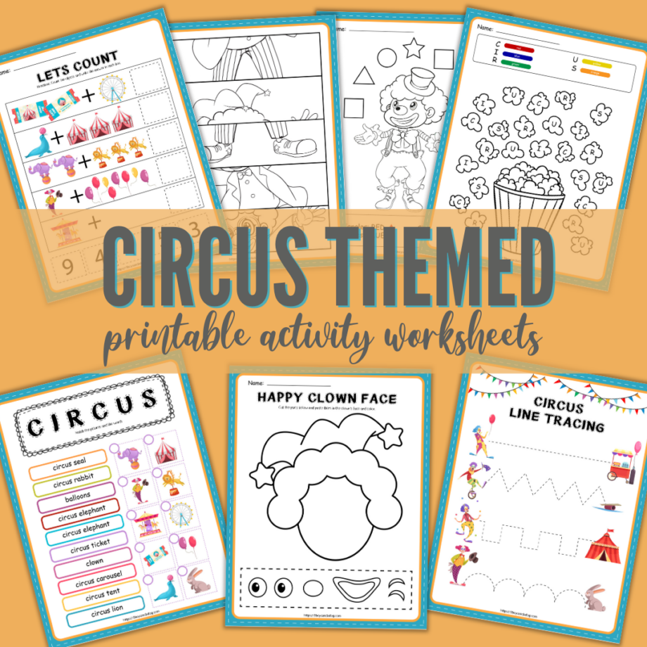 Circus Printable Activities 3 Boys And A Dog Shop