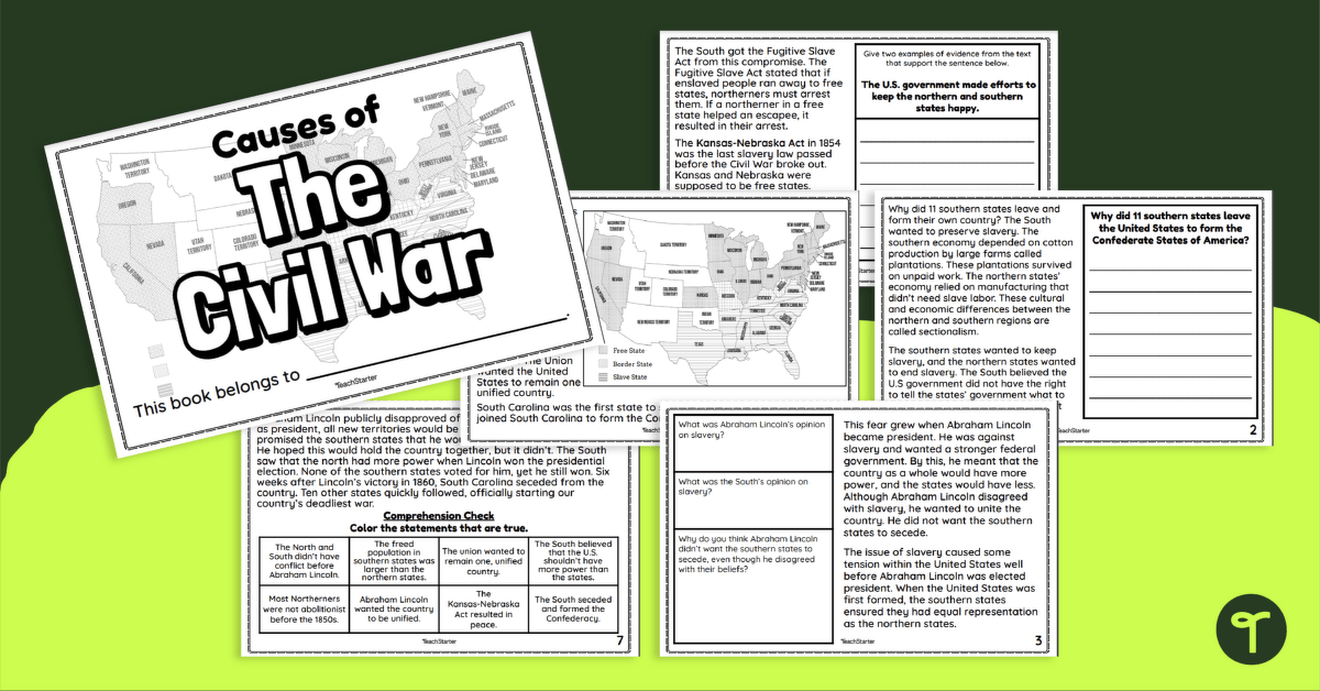 civil war printable activities