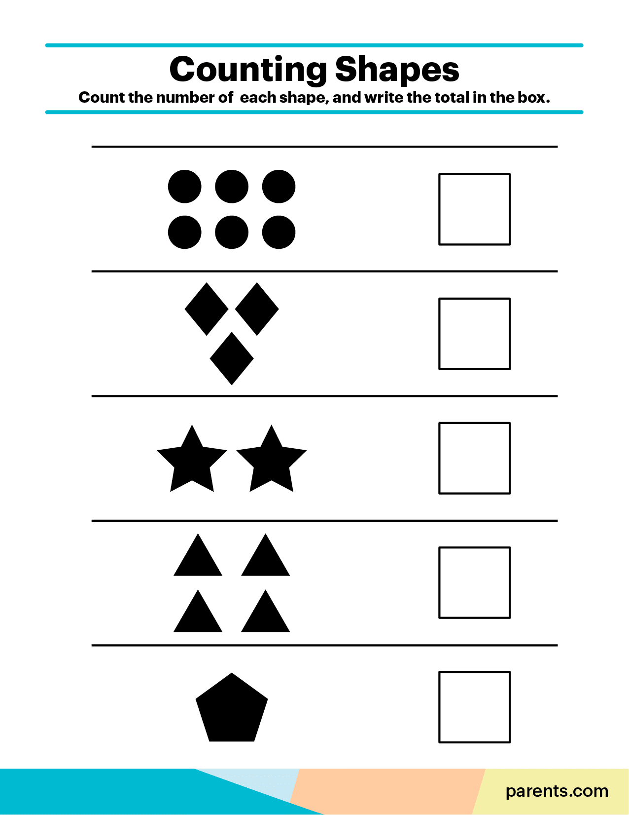 nursery worksheets math