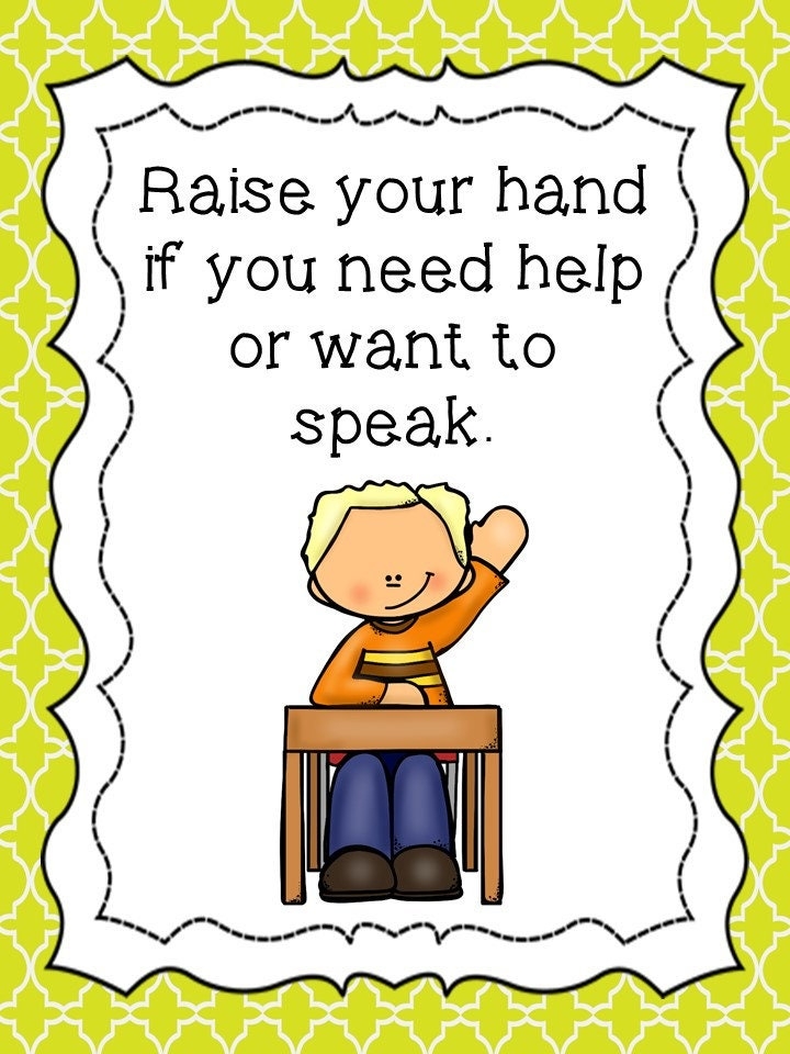 Classroom Rules Printable Classroom Rules Poster Classroom Rules Hot 