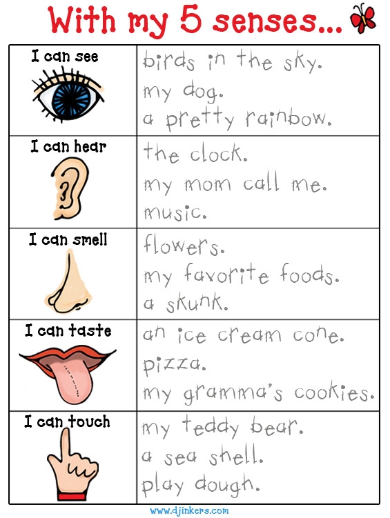 Clip Art For Teaching The 5 Senses By DJ Inkers