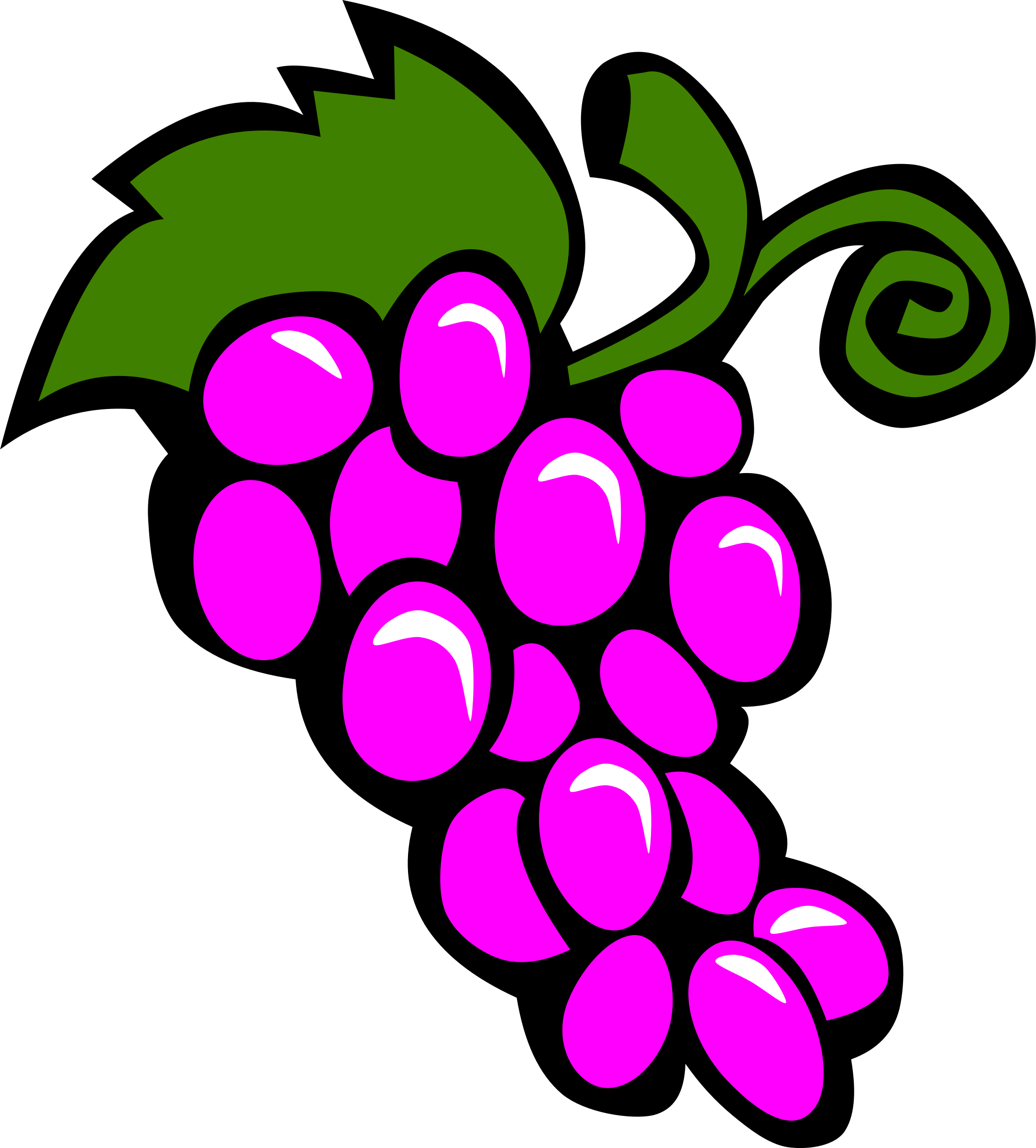 Clipart Simple Fruit Grapes