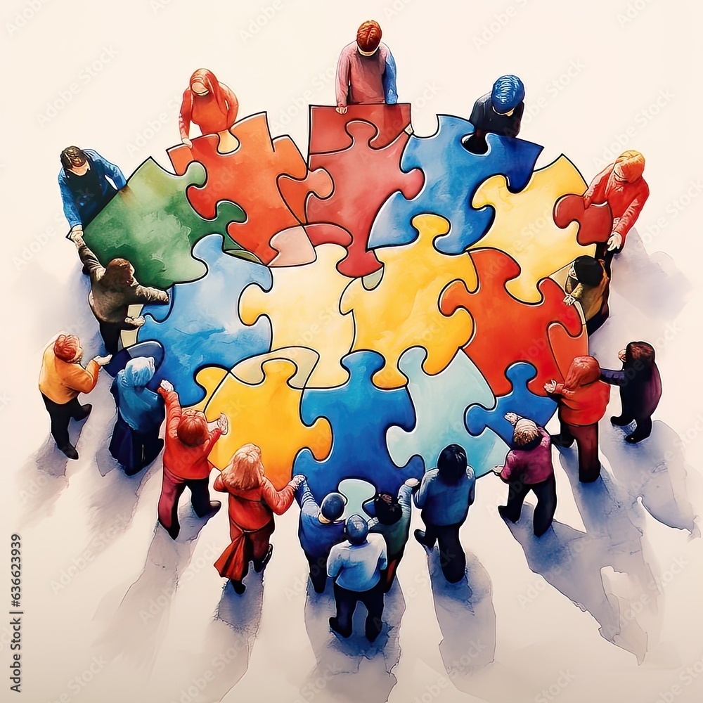 Collaborative Puzzle Create A Visual Of A Puzzle Where Each Piece 