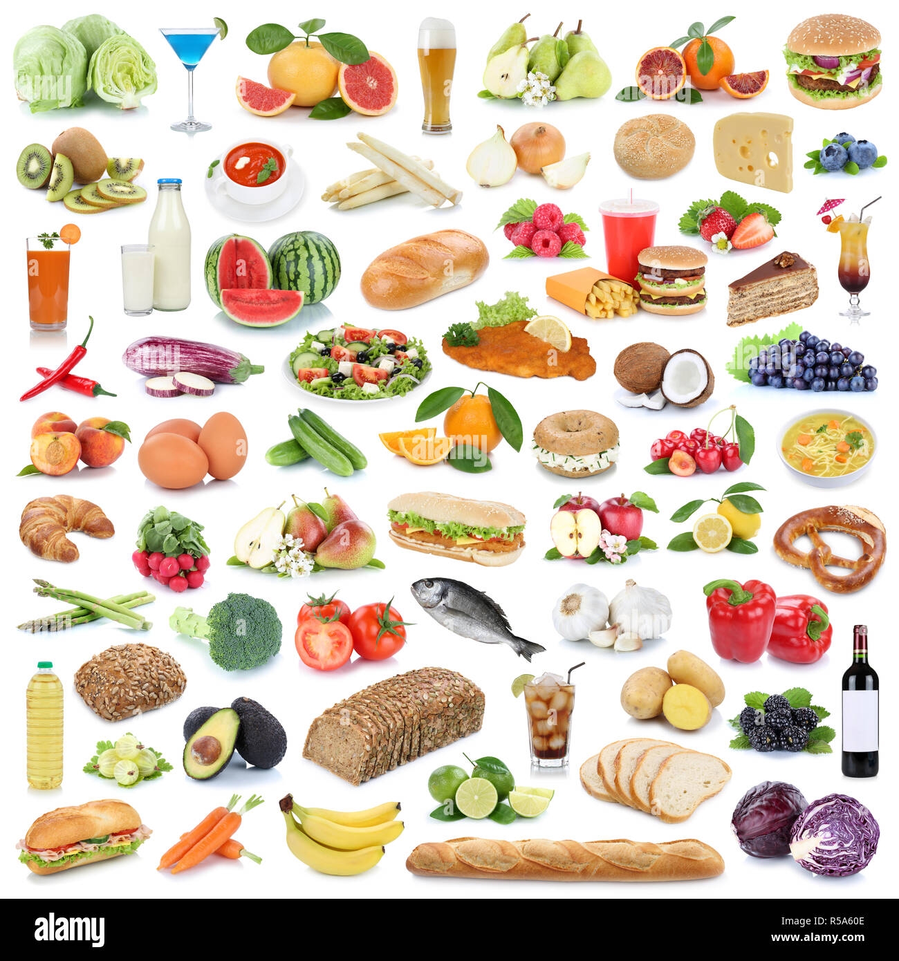 Collection Food Healthy Food Fruit And Vegetables Fruits Food Cut Out 