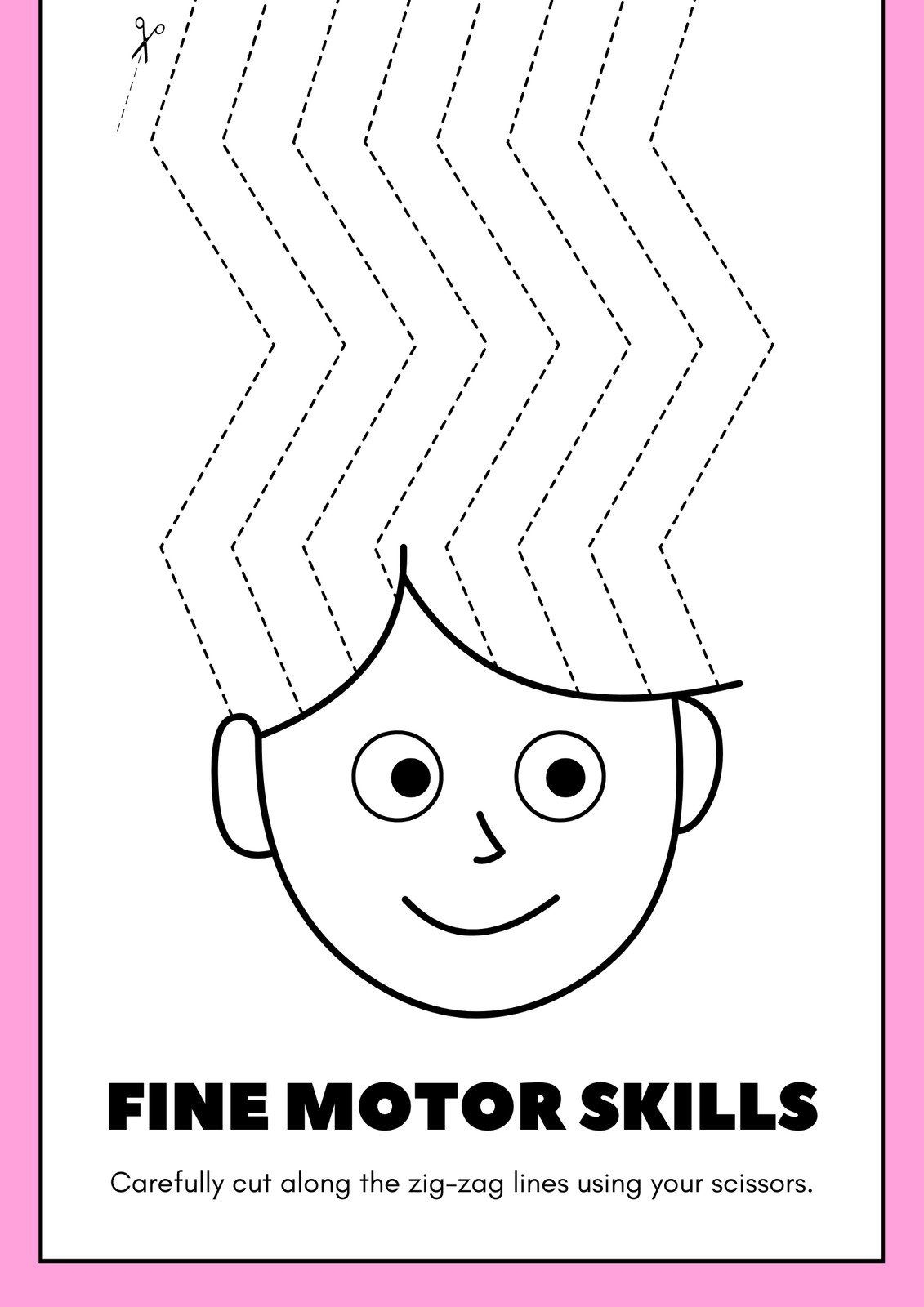 Colorful Scissor Skills Fine Motor Worksheets Templates By Canva