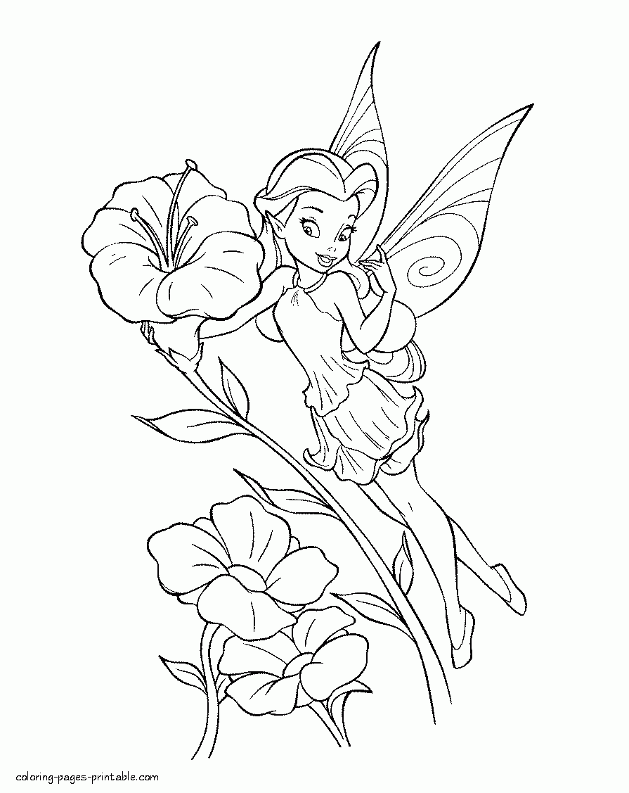 Coloring Page Fairy And Flowers COLORING PAGES PRINTABLE COM