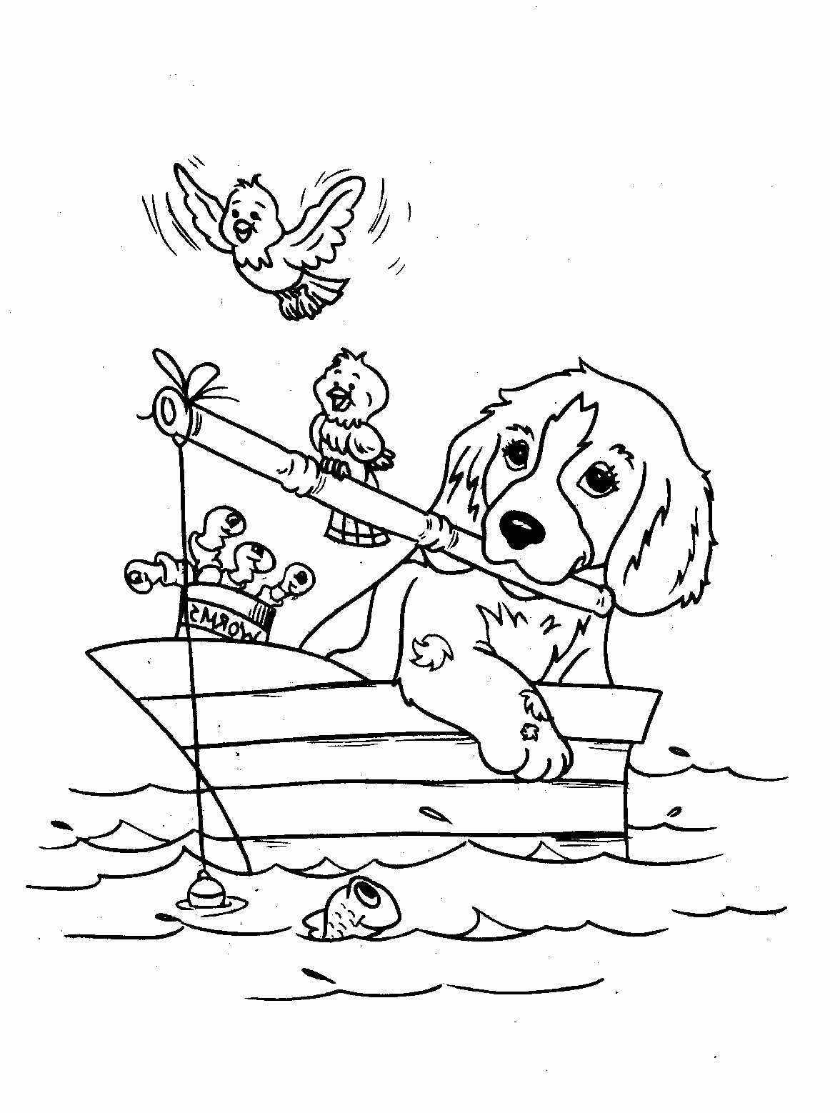 Colouring Pages Dogs Free Printable