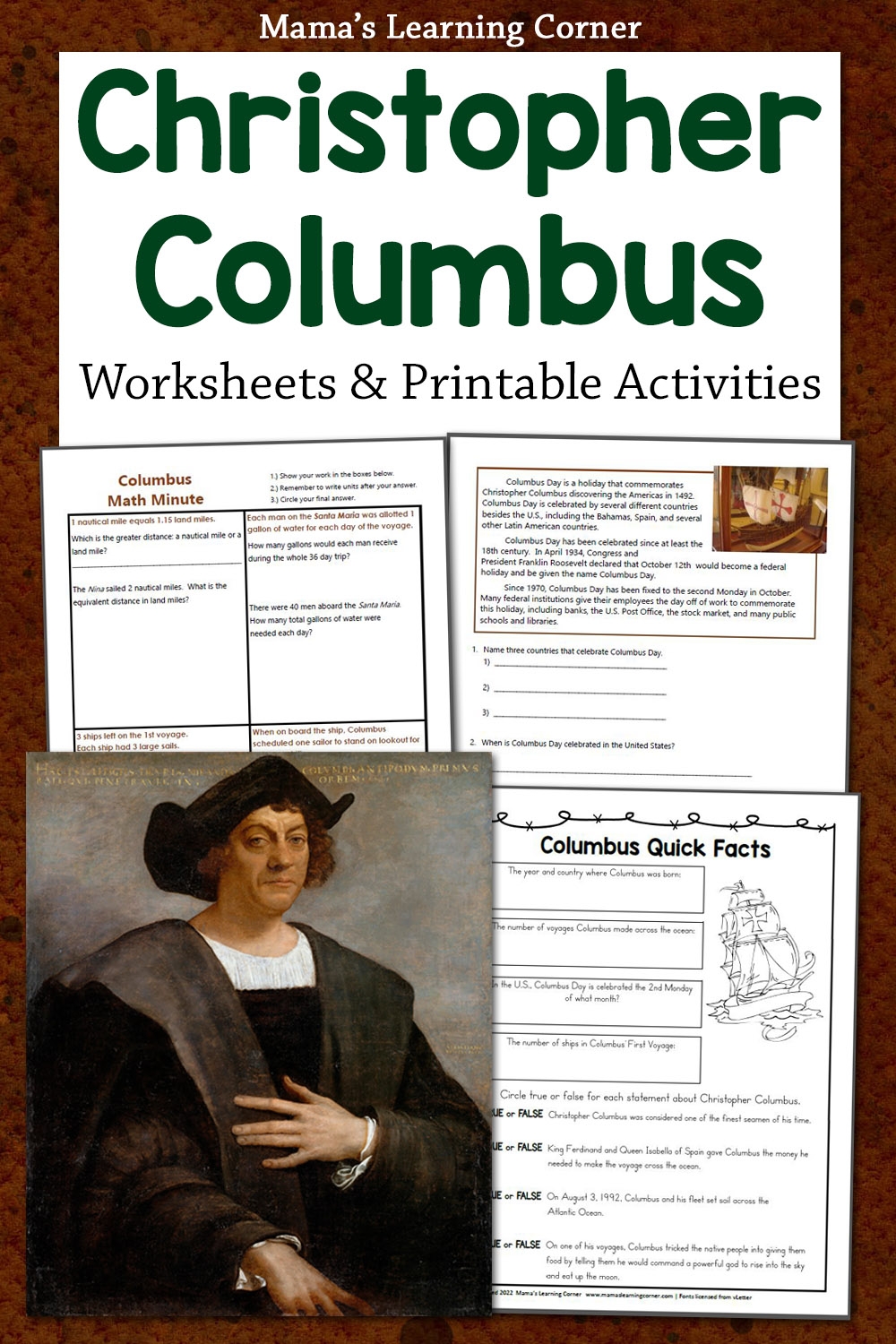 Columbus Day Minibook Christopher Columbus Voyage Worksheets Library