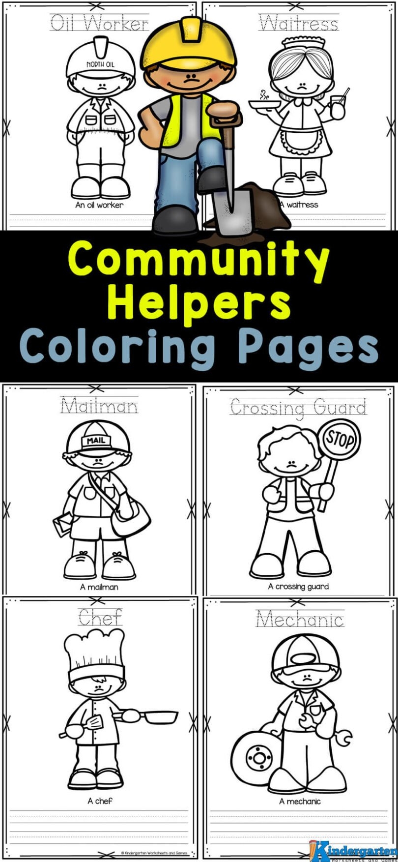 Community Helpers Outline Images