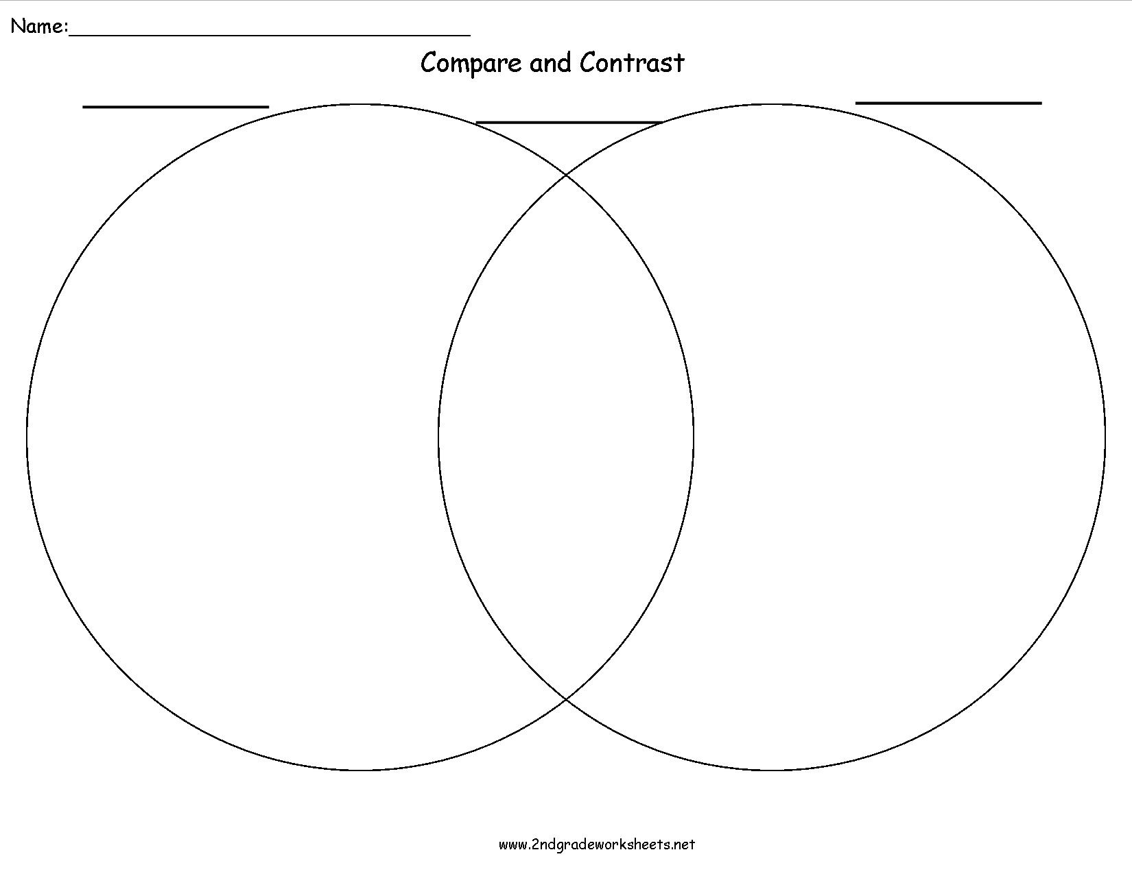 compare contrast printable activities